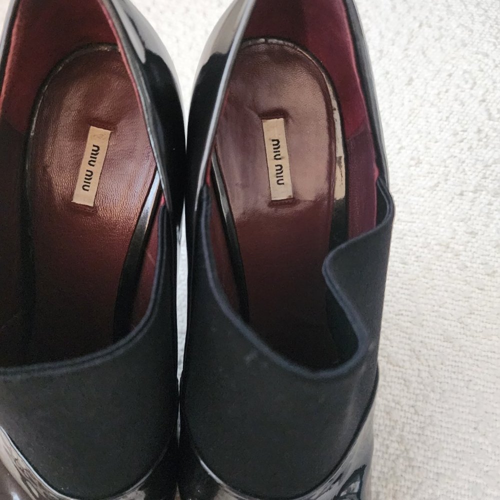 Prada Miu Miu Size 40 Fits Like 9/9.5 Patent Leat… - image 4